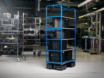 Wheel.me material handling automation on the factory floor.